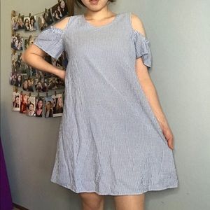 Stylish blue stripes dress